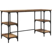 VidaXL Schreibtisch mit Regal Altholz 140 x 50 x