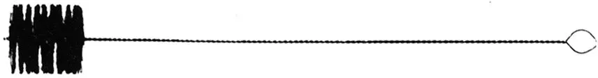 Rauchrohrbürste mit Stiel -  1,5 / 120