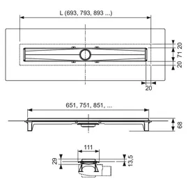 TECE Duschrinne, 601002,