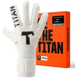 T1TAN Classic 1.0 White-Out - Torwarthandschuhe - ohne Fingerschutz - Fußballhandschuhe für Torhüter - Größe 10