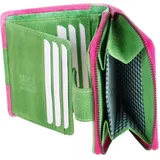 Mika Damengeldbörse zweifarbig Leder pink