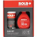 Sola Schlagschnur - Kreide CLKS Set R, 30m, Schnellkurbelsystem, Rot Länge Schnur: 30 m