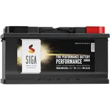 SIGA 100Ah 12V Autobatterie Starterbatterie Auto Batterie ersetzt 95Ah