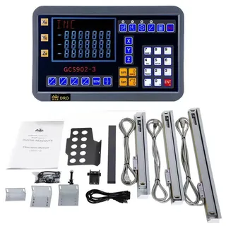 3 Achsen LCD DRO Digitalanzeige Kit5μm TTL Positionsanzeige für Ihre Drehmaschine, Fräsmaschine, Schleifmaschine usw, Schiff aus Deutschland (5μm-2Axis) (150mm+200mm+850mm)
