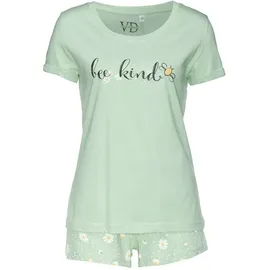 vivance dreams by lascana Shorty Pyjama jade-gemustert 40/42