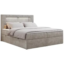 MKS Boxbett, GOLD-5 Led, 120/200 Beige Struktur - H4
