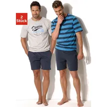 H.I.S. Pyjama gestreift Blau/Grau 52/54 (L)