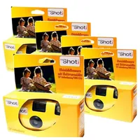 TopShot 5 x Einwegkamera Topshot gelb/rot Einwegkamera