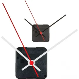 TFA Dostmann Analoges Uhrwerk weiß, 60.3061.02, selber basteln, sehr leise, Zeiger, für Schwarze Uhren, Kunststoff, (L) 56 x (B) 29 x (H) 56 (75) mm