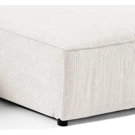 petits-meubles U-sofa 5-sitzig umbaubar Truhe Isaac Cord Blanc Cassé