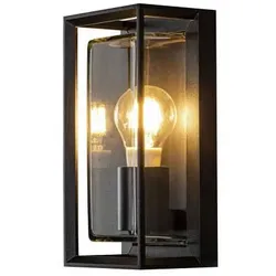 Brindisi Wandl. E27 schwarz mit klarem Glas