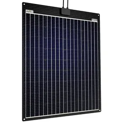 Solarmodul OFFGRIDTEC "ETFE-AL 100W V2 semi-flexibles 23V Solarpanel", schwarz, Solarmodule, ETFE-Front
