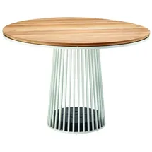 Solpuri Grid Gartentisch Ø 110 x 75 cm Grau/Weiß