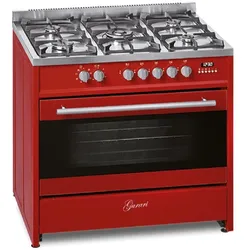 Gurari GCH E 911 R Gas Elektro Standherd 90 cm + Dunstabzugshaube GCH 046 RD 9