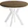 WFL GROUP Runder Ausziehtisch 80-130 x 77 cm dunkelbraun