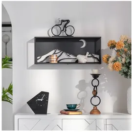 wall-art Hängeregal 60 x 20 x 180 cm Schwarz