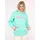 Zwillingsherz Hoodie "Rahel", Damen, Gr. M, grün (mint), Sweatware, Obermaterial: 50% Baumwolle, 50% Polyester, Basic normal, ohne Ausschnitt, angesetztes Bündchen, Sweatshirts Hoodie, Kontrastbündchen, Kängurutasche, Langarm, Kapuze, Kordelzug