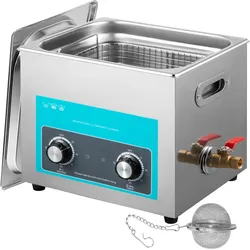 VEVOR Knopfsteuerung Ultraschall Ultraschallreiniger 10 L Ultraschall Reinigungsgerät 220 V Schmuckreiniger Ultraschall digitaler Ultraschallreiniger