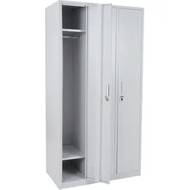 Mendler Schließfach Boston T829, Spind Wertfachschrank Schließfachschrank, Metall 3 Fächer ~ grau