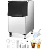 Vevor Vorratsbehälter für kommerzielle Eiswürfelbereiter, Eisbehälter mit 113,4 kg Kapazität, Eisvorratsbehälter mit Filter & rutschfesten Gummifüßen, für Restaurants Hotels Getränkeläden