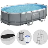 Bestway Power Steel 56448DE - 488x305x107 cm - Ovalpool