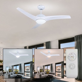 V-Tac 132 cm Deckenventilator weiß inkl. Fernbedienung