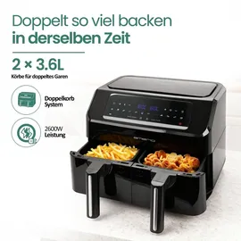 EMERIO DOPPEL Heißluftfritteuse AF-130376,1 schwarz