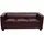 MCW Couch Kunstleder 3-Sitzer + 2-Sitzer + Sessel Rot/Braun