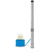 Eberth Tiefbrunnenpumpe 4" Edelstahl 2200W 20m Kabel max. Förderhöhe 112m mit Schmutzsieb