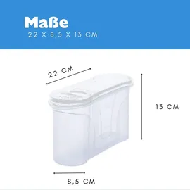 Novaliv Schüttdosen 1 x 4 Liter und 4 x 1 Liter 5-tlg. transparent