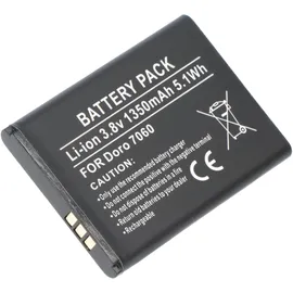 AccuCell Akku passend für Doro 7030, 7080, Li-ion, 3,7V, 1350mAh, 5,0Wh