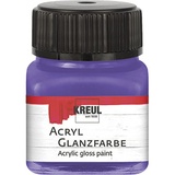 Kreul Acryl Glanzfarbe, 20 ml violett, glänzend-glatte Acrylfarbe zum Anmalen und Basteln, auf Wasserbasis, speichelecht, schnelltrocknend und deckend