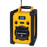 Blaupunkt BSR 682 Baustellenradio Batteriebetrieben – Tragbares Radio mit Bluetooth robust (AUX-IN, 5 Watt RMS, Schutzklasse IPX5), Gelb