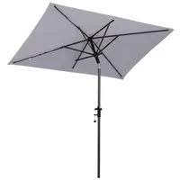 Sekey Sonnenschirm UB159, rechteckig, 200 x 125cm, hellgrau, neigbar