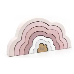 Label Label Rainbow Puzzle Cloud Stapel-Regenbogen Pink 1 St.