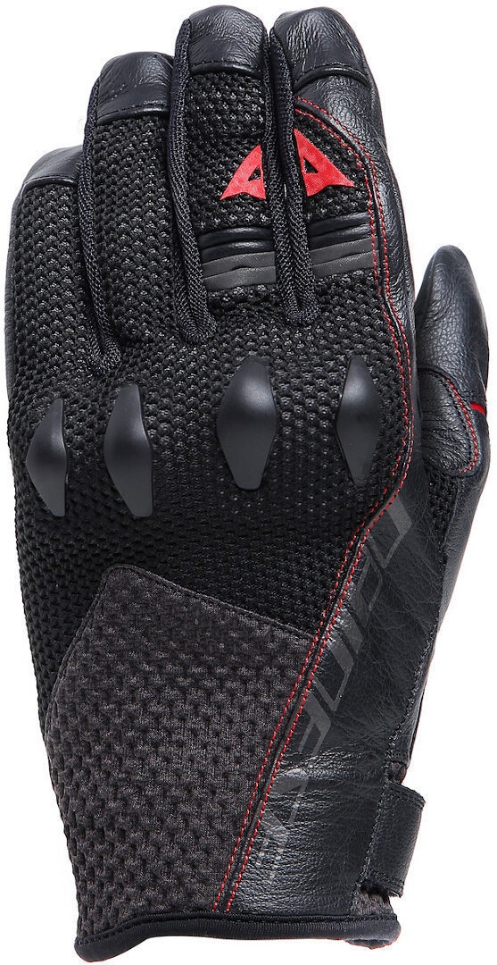 Dainese Karakum Ergo-Tek Magic Connection Motorfiets handschoenen, zwart-rood, L