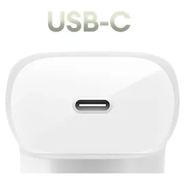Belkin BoostCharge - Netzteil - PPS Technology - 30 Watt - 3 A - Fast Charge, PD 3.0 (24 pin USB-C) Wandladegerät