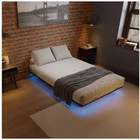 Juskys Metallbett Palamos 140x200 cm mit Matratze, Lattenrost &