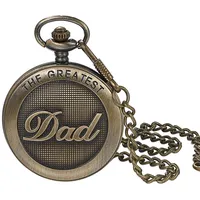 Lancardo Taschenuhr Vintage Herren Damen Uhr Analog mit Kette Weihnachten Geschenk LCD100897-de