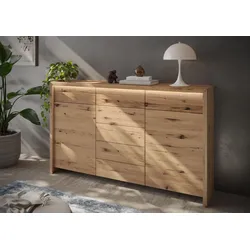 Kombikommode HOME AFFAIRE "Ambroise", braun, T:41cm, Sideboards, Breite 188cm, inkl. LED-Beleuchtung