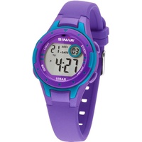 SINAR Quarzuhr XE-52-7, Armbanduhr, Kinderuhr, digital, Datum, ideal auch als Geschenk lila