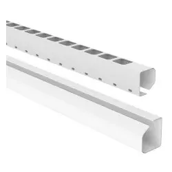 GGK 14357 GGK Kabelbändiger KB 60x70-9010, mit Bodenlochung, L 2000 mm, alpinweiß KB60x70 - 2 Meter