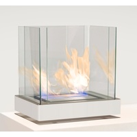 Radius Design Top Flame Ethanol Kamin 3 l Brennkammer | weiß / Edelstahl matt