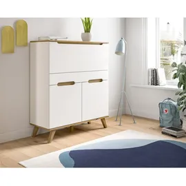 inn.furn Sekretär weiß, Eiche 100 cm Hygge