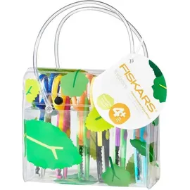 Fiskars KidzorsTM Kinder-Dekorscheren inkl. Tasche, 13 cm, Rechts- und Linkshänder, ab 4 Jahren, 6er Set