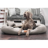 tierlando® Orthopädisches Hundebett Tiffany Couture | Große Hunde XL XXL | Elegant | Waschbar Memory Foam | Meliertes Hundesofa XXL | Creme