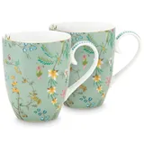 Pip Studio Becher mit Henkel 0,35 l Blau 2 St.