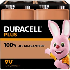Duracell Plus 9V (MN1604/6LR61) ML BP4 Block Batterien E-Block, 6LR61,
