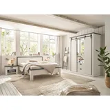 99rooms Woodsher Schlafzimmerset Pinie Weiß Anthrazit