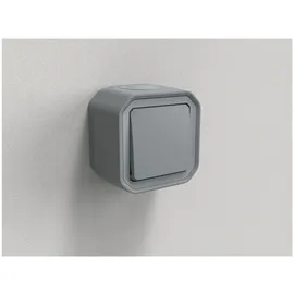Legrand Plexo New Taster 10 A, Steckklemmen (SL), IP55, IK08, Grau